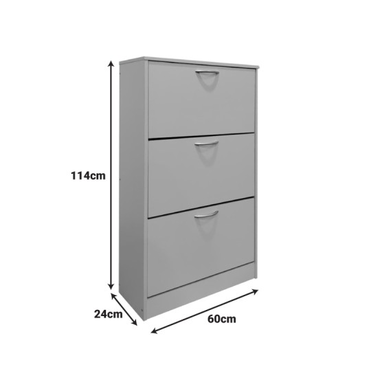 Παπουτσοθήκη Savaz  σε oak-ανθρακί απόχρωση 60x24x114εκ