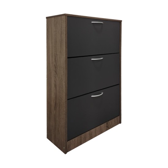 Παπουτσοθήκη Savaz  σε oak-ανθρακί απόχρωση 60x24x114εκ