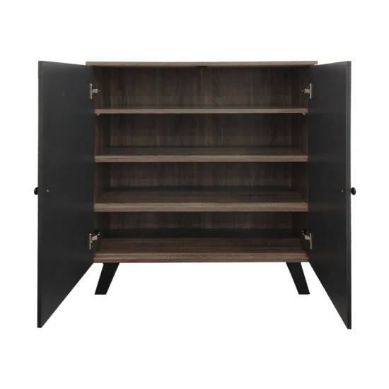 Παπουτσοθήκη-ντουλάπι Cathi  σε oak - anthracite απόχρωση 80x34x95εκ