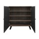 Παπουτσοθήκη-ντουλάπι Cathi  σε oak - anthracite απόχρωση 80x34x95εκ