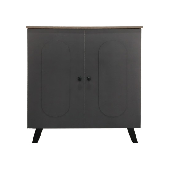 Παπουτσοθήκη-ντουλάπι Cathi  σε oak - anthracite απόχρωση 80x34x95εκ