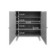 Παπουτσοθήκη-ντουλάπι Cathi  σε oak - anthracite απόχρωση 80x34x95εκ