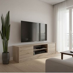 Έπιπλο τηλεόρασης Sasa  σε sonoma απόχρωση 150x35x41.5εκ
