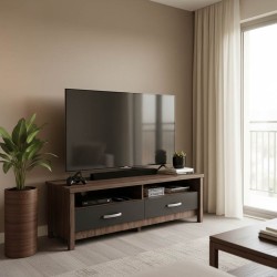 Έπιπλο τηλεόρασης Podizor  σε oak-ανθρακί απόχρωση 120x45x42.5εκ