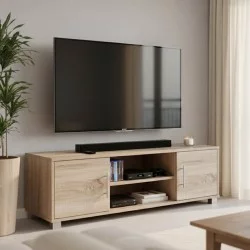 Έπιπλο τηλεόρασης Serank  σε sonoma απόχρωση 120x40x40εκ