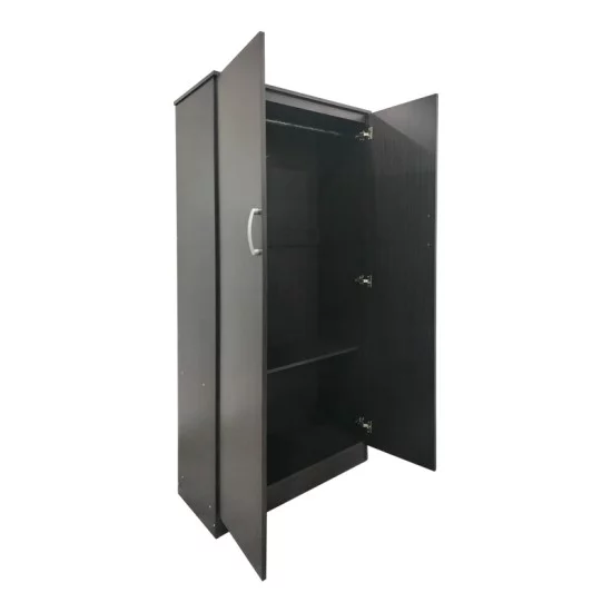 Ντουλάπα δίφυλλη Athos  σε wenge απόχρωση 80x42x180εκ