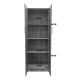 Ντουλάπα δίφυλλη Athos  σε sonoma-ανθρακί απόχρωση 60x42x180εκ