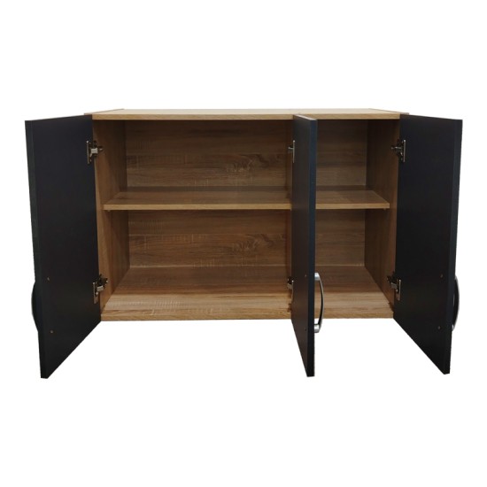 Πατάρι ντουλάπας τρίφυλλο Lego  σε sonoma-ανθρακί απόχρωση 90x41.5x60εκ