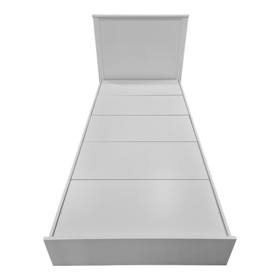 Κρεβάτι Athos  σε λευκή απόχρωση 90x190εκ