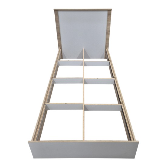 Κρεβάτι Athos  σε sonoma-λευκό απόχρωση 90x190εκ