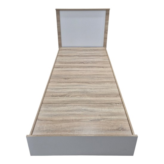 Κρεβάτι Athos  σε sonoma-λευκό απόχρωση 90x190εκ