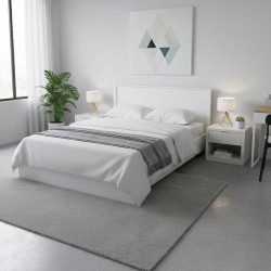 Κρεβάτι Athos  σε λευκή απόχρωση 160x200εκ