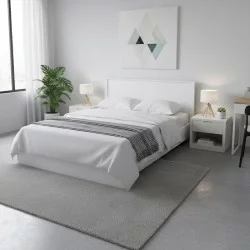 Κρεβάτι Athos  σε λευκή απόχρωση 160x200εκ