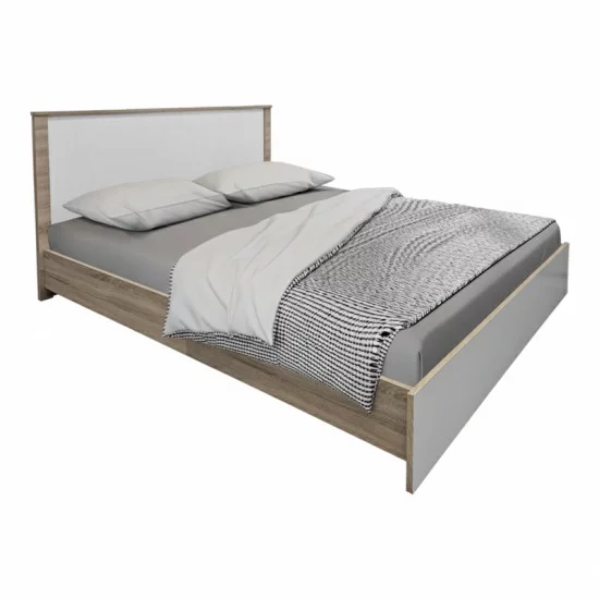 Κρεβάτι Athos  σε sonoma-λευκό απόχρωση 160x200εκ
