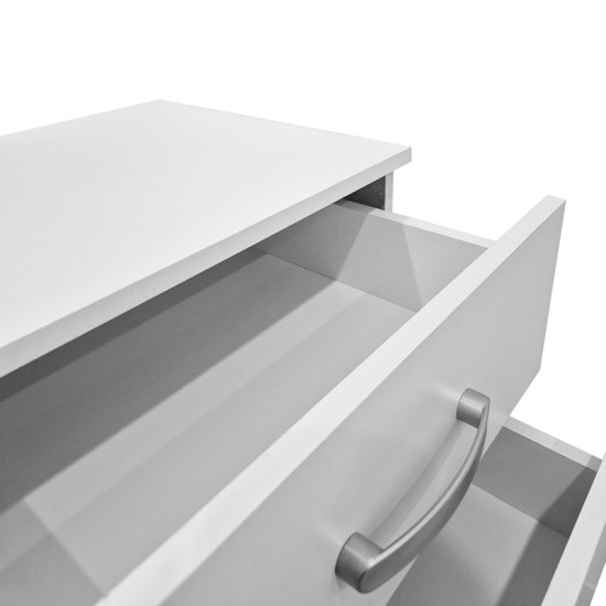 Κομοδίνο Athos  σε λευκή απόχρωση 48x40x41.5εκ