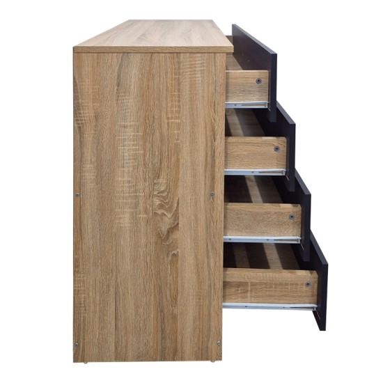 Συρταριέρα Athos  σε sonoma-ανθρακί απόχρωση 80x40x79εκ