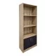 Βιβλιοθήκη Tekaro  sonoma-ανθρακί 60x29x166εκ