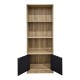 Βιβλιοθήκη Tekaro  sonoma-ανθρακί 60x29x166εκ