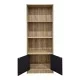 Βιβλιοθήκη Tekaro  sonoma-ανθρακί 60x29x166εκ