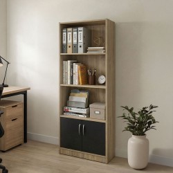 Βιβλιοθήκη Tekaro  sonoma-ανθρακί 60x29x166εκ