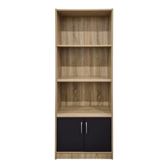 Βιβλιοθήκη Tekaro  sonoma-ανθρακί 60x29x166εκ