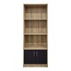 Βιβλιοθήκη Tekaro  sonoma-ανθρακί 60x29x166εκ
