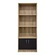 Βιβλιοθήκη Tekaro  sonoma-ανθρακί 60x29x166εκ