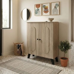 Παπουτσοθήκη-ντουλάπι Cathi  sonoma 80x34x95εκ