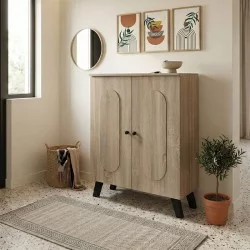 Παπουτσοθήκη-ντουλάπι Cathi  sonoma 80x34x95εκ