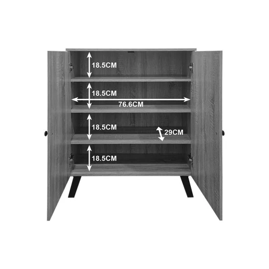 Παπουτσοθήκη-ντουλάπι Cathi  sonoma 80x34x95εκ