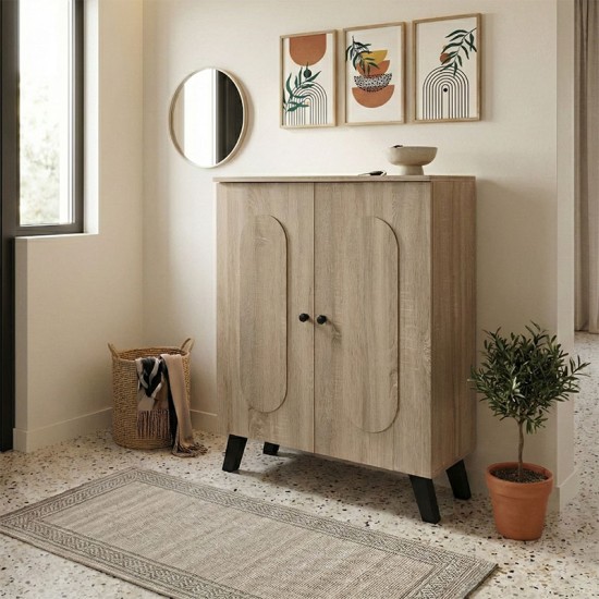 Παπουτσοθήκη-ντουλάπι Cathi  sonoma 80x34x95εκ