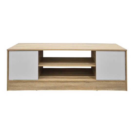 Έπιπλο τηλεόρασης Sasa  sonoma-λευκό 120x35x41.5εκ