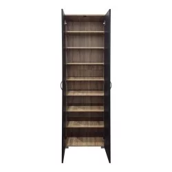 Παπουτσοθήκη-Ντουλάπα Racka  sonoma-ανθρακί 58x34x186εκ
