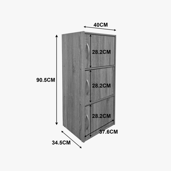 Ντουλάπι-στήλη Soline  ανοιχτό γκρι 40x34.5x90.5εκ
