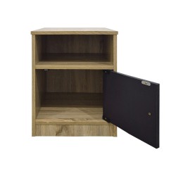 Κομοδίνο Lenea  sonoma-ανθρακί 40x40x50εκ