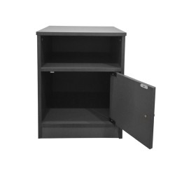 Κομοδίνο Lenea  ανθρακί 40x40x50εκ