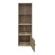Βιβλιοθήκη-στήλη Lenobia  με ντουλάπι sonoma 30.5x24x95εκ