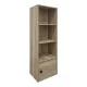 Βιβλιοθήκη-στήλη Lenobia  με ντουλάπι sonoma 30.5x24x95εκ