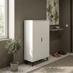 Παπουτσοθήκη-ντουλάπα Oufelia  λευκό 60x32.5x134.5εκ