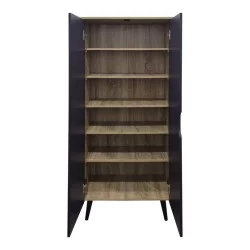 Παπουτσοθήκη-ντουλάπα Oufelia  sonoma-ανθρακί 60x32.5x134.5εκ