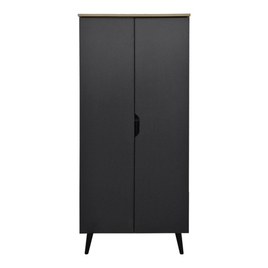 Παπουτσοθήκη-ντουλάπα Oufelia  sonoma-ανθρακί 60x32.5x134.5εκ