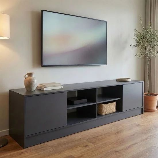 Έπιπλο τηλεόρασης Tivia  ανθρακί 180x35x41.5εκ