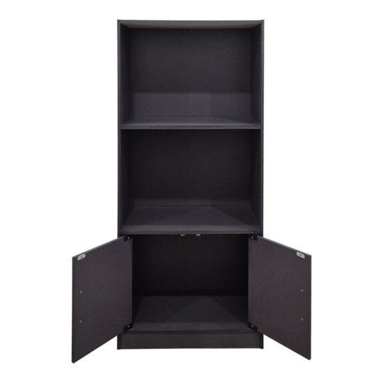 Βιβλιοθήκη Tekaro  ανθρακί 60x30x120εκ