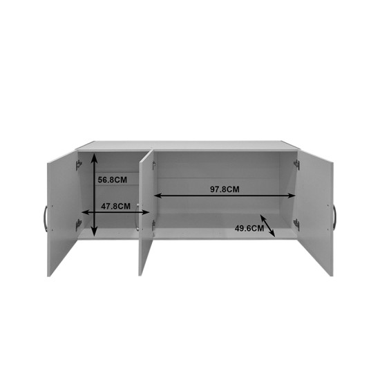 Πατάρι ντουλάπας τρίφυλλο Alvia  sonoma 150x51x60εκ