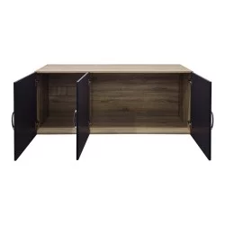 Πατάρι ντουλάπας τρίφυλλο Alvia  sonoma-ανθρακί 150x51x60εκ
