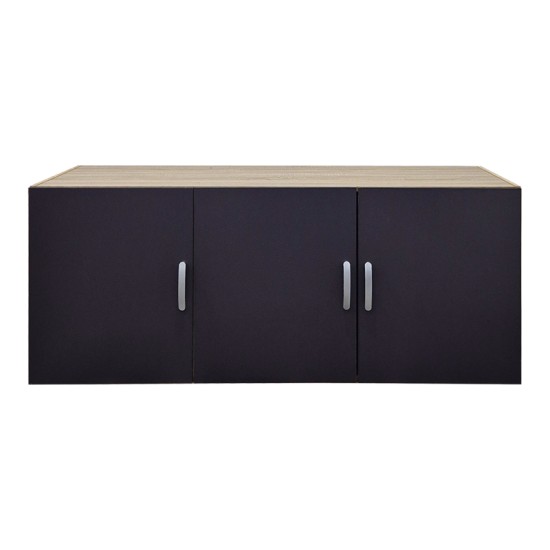 Πατάρι ντουλάπας τρίφυλλο Alvia  sonoma-ανθρακί 150x51x60εκ