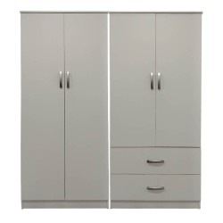 Ντουλάπα τετράφυλλη Lego  λευκή 160x42x180εκ