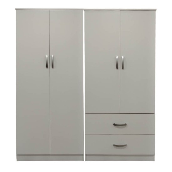 Ντουλάπα τετράφυλλη Lego  λευκή 160x42x180εκ