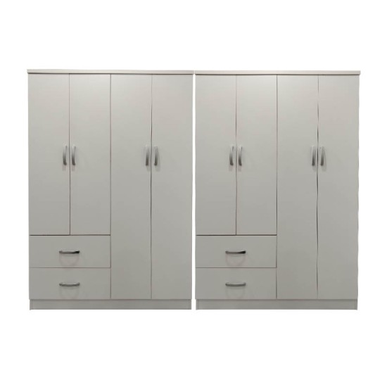 Ντουλάπα οχτάφυλλη Lego  λευκή 241x42x181εκ