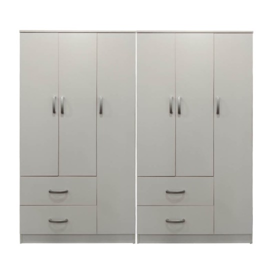 Ντουλάπα εξάφυλλη Lego  λευκή 180x42x180εκ